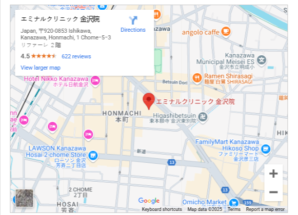 Kanazawa location